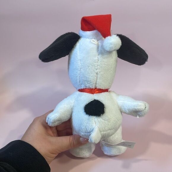 Peanuts Christmas Snoopy Black & White Dog w Christmas Hat Excellent Used Con… - Picture 3 of 7